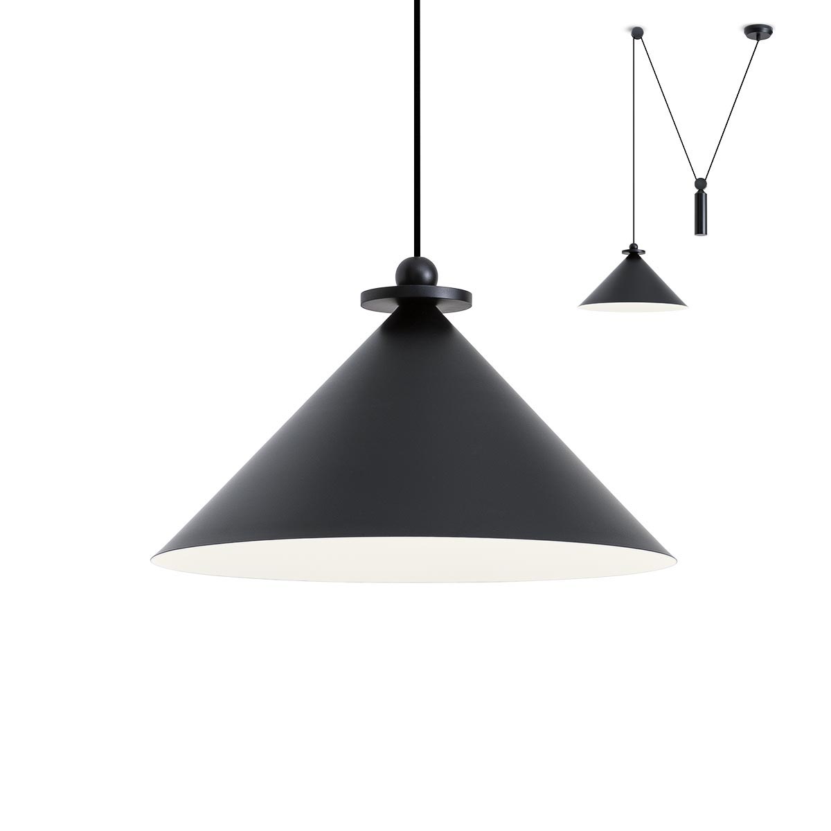 Lustra KALIMBA E27 1 x max. 42W MATT BLACK