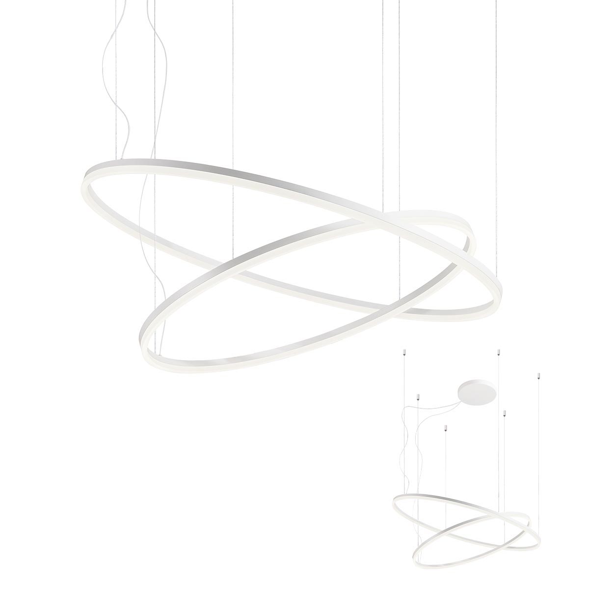 Lustra ORBIT LED 40,5W + 68W SAND WHITE