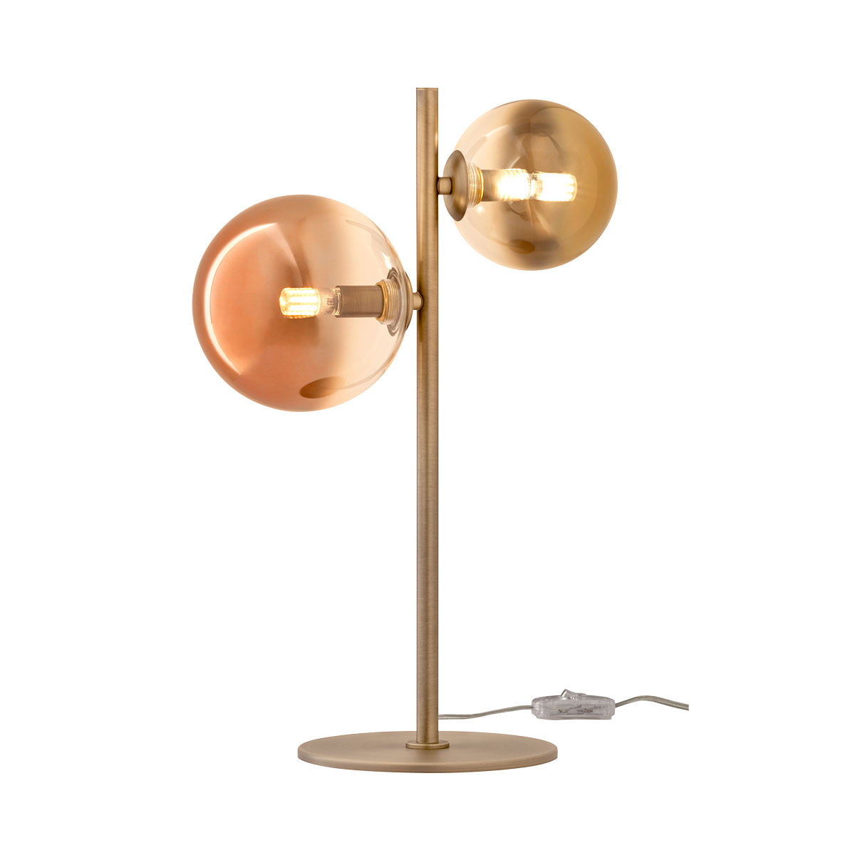 Veioza ROY G9 2 x max 10W MIRROR GOLD AND COFFEE SHADOW +MIRROR GOLD SHADOW