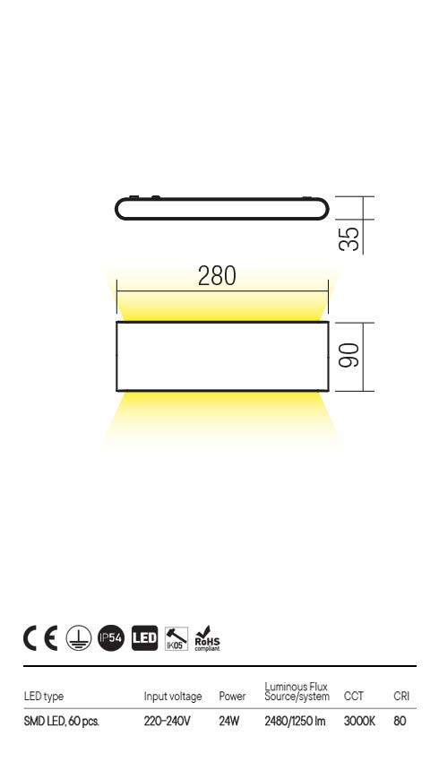 Aplică POCKET LED 24W IP54 - imagine 2